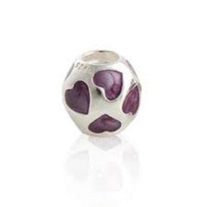 Pandora Purple hearts charm